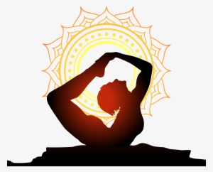 Women Performing Yoga With Sun Background Yoga Logo - Yoga Vectors For Logo #3947265