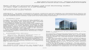 State Of The Art Structural Designs And Axial Shortening - Architecture #3948023
