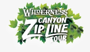 White2012 Zip Line Logo With Leaves - Wilderness Resort #3948652