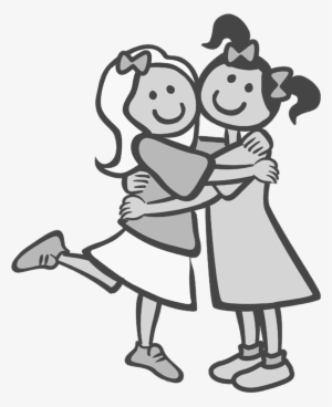 Best Drawing Clipart - Friend Cartoon Black And White #3948691