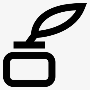 The Icon Is Of A Quill With Ink - Black And White Pen And Ink Icon #3950304