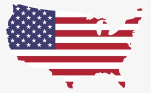 The American Co - Us Flag Shape Of Usa #3950461