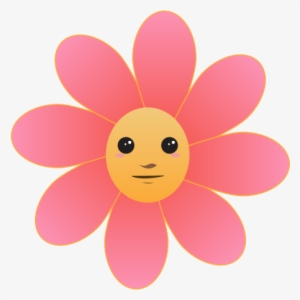 Free Flower Face - Happy Face Flower Transparent #3950532