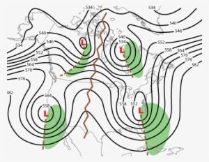 Trough And Ridge Axis As Well As The Locations Of Where - Illustration #3950537