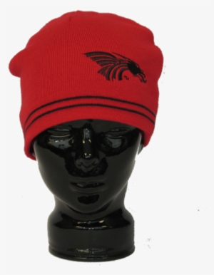 One Size Fits Most Red Beanie, With Black Accents - Black #3951525