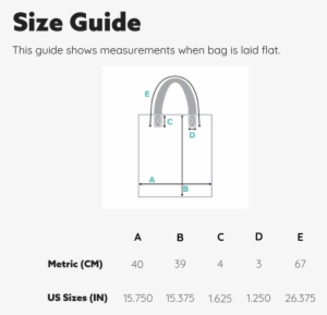 Size Guide - Tote Bag #3951561
