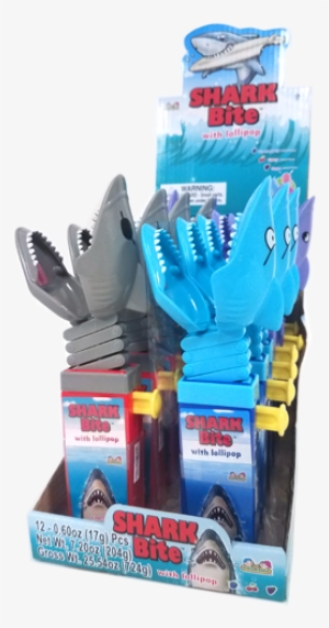 Shark Bite With Lollipop Candy Toy For Fresh Candy - Kidsmania Shark Bite W/lollipop 12ct #3952101