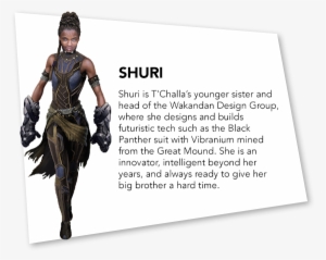 Shuri Character Bio - Black Panther Cardboard Cutout #3952958