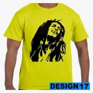 Custom Designed Full Color T-shirt - Bob Marley Black And White Drawings #3953776