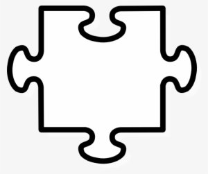 Green Jigsaw Puzzle Piece Large - Jigsaw Piece Black And White #3954445