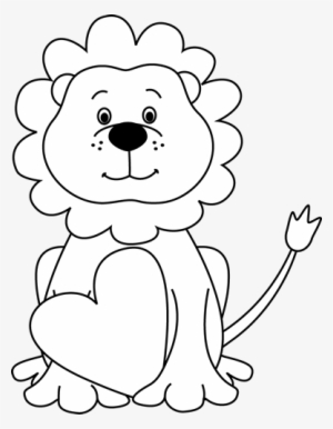 Lion Black And White Baby Lion Clipart Black And White - Cute Lion Black And White Cute #3955306