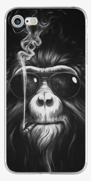 Animals Back Cover For Iphone X 8 4 4s 5 5s Se 5c 6 - Monkey Photography Black And White #3957601