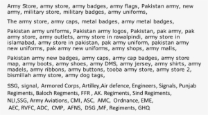 Army Store, Pakistan Army, Pakistan Army Uniforms, - Number #3958679