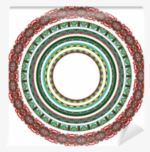 Set Of Round Geometrical Frames, Circle Border Ornament, - Disk #3959680