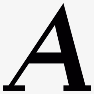Text Alphabet A Vector - Icon Huruf A Png #3960371