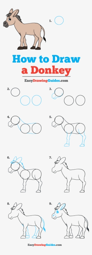 How To Draw Donkey - Drawing #3961417