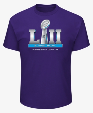 Men's Super Bowl Lii Majestic Purple Logo T-shirt - Tervis Nfl Stainless Steel Tumbler Super Bowl 52 Minneapolis #3961461