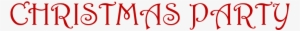 Christmas Party Text Png #3962558