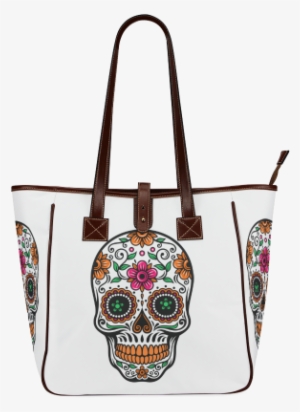 Colorful Floral Sugar Skull Classic Tote Bag #3962645