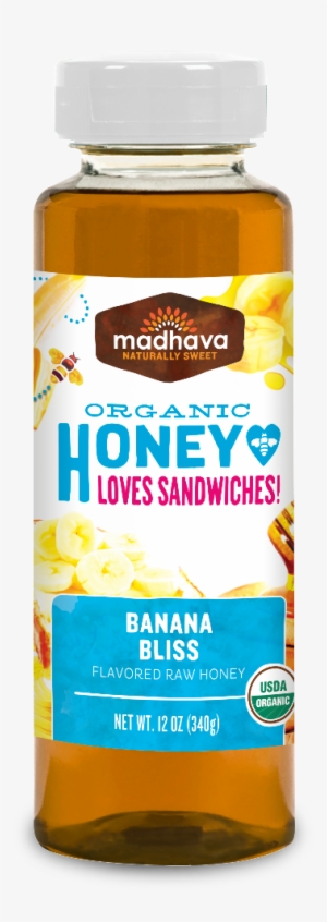 Banana Bliss 12 Oz - Madhava Honey, Organic, Banana Bliss - 12 Oz #3962740