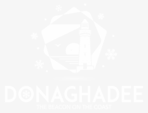 Donaghadee Christmas Logo Mono White Png - Graphic Design #3962878