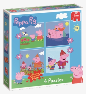 Peppa Pig 4in1 Puzzle Pack - Jumbo 4 Peppa Pig Jigsaw Puzzles (4 - 16 Pieces) #3963376