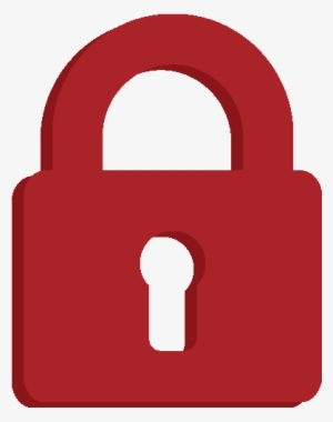 Locked Padlock - Red Lock Png #3963462