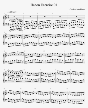Hanon Exercise 01 Sheet Music Composed By Charles-louis - Attention Charlie Puth Piano Sheet Music #3964260