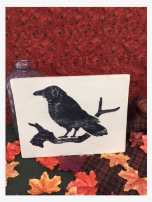 Black Raven Wood Sign - American Crow #3964860 Black Raven Wood Sign - American Crow #3964860