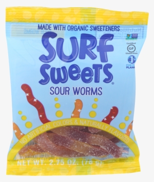 Surf Sweets Super Sour Gummy Worms Organic-2 - Surf Sweets Organic Fruity Bears - Pack Of 12 - 2.75 #3965400