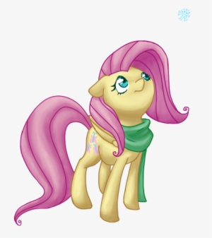 Breadcipher, Clothes, Fluttershy, Safe, Scarf, Simple - Cartoon #3965522