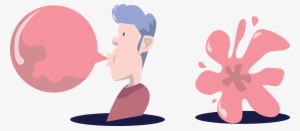 Chewing Gum Bubble Gum Clip Art - Blowing Bubble Gum Png #3965525