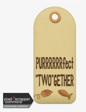 Shelter Pet Purrfect Twogether Blank Tag - Label #3965929