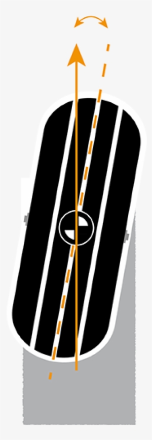 Tire Mark For 10° Right Steering Angle - Illustration #3966220