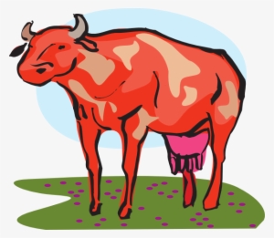 Red Cow Svg Clip Arts 600 X 522 Px #3968484