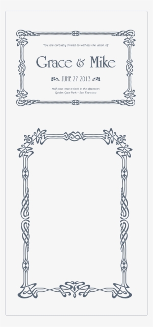 Create Elegant "art Nouveau" Borders By Assembling - Portable Network Graphics #3970153 Create Elegant "art Nouveau" Borders By Assembling - Portable Network Graphics #3970153