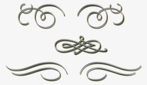 Ornate Metal Silver Curlicue Decorative An - Curlicue #3970495