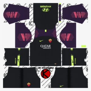 As Roma 2018/19 Kit - Dream League Soccer Kits Psg 2019 #3971977