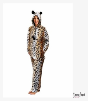 Slenderella Luxury Tiger Print Pyjamas With Hood - Pajamas #3972754