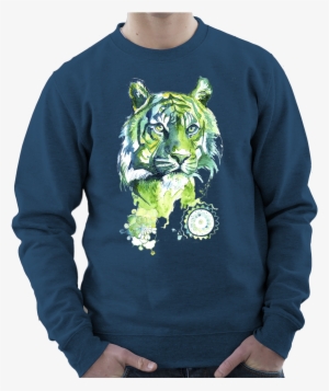 Sweatshirt With Kali Green Tiger Print - Green Tiger #3972874