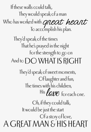 If These Walls Could Talk - Grief Poem Png #3974391