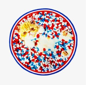 Round Rug Cat-0 - Seletti Cat Round Rug #3974648