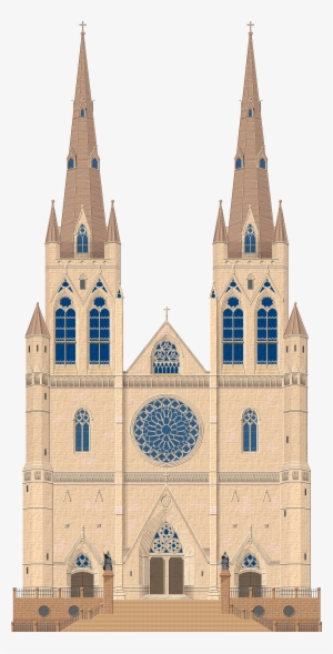 Graphic Stock Arch Drawing Church - Cathedral Church Drawing #3975235