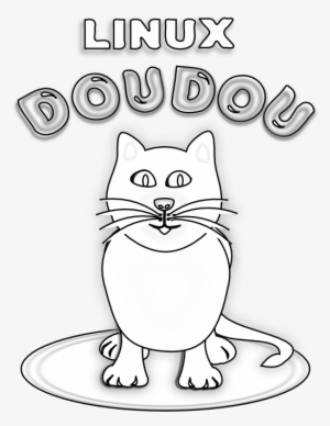 Net » Clip Art » Geek Dou Dou Linux Logo Contest Black - Cartoon #3975397