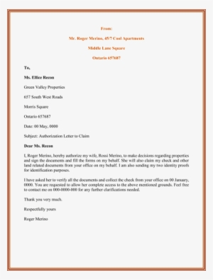 Authorization Certificate Template 25 Best Letter Samples - Claim How To Make Authorization Letter Sample #3976950