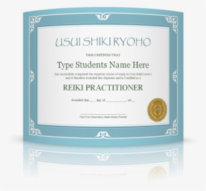 Give Your Students A Professionally Made Reiki 1 Certificate - Download #3977020