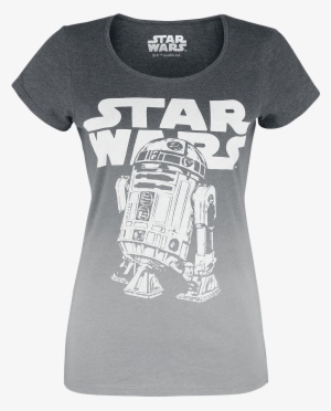 Null R2d2 Logo Mottled Grey T-shirt 368723 Mijekzt - Star Wars #3978518