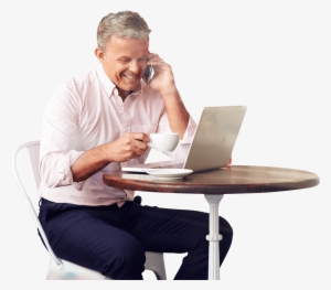 Home Banner Background Home Banner Background - Man Sitting At The Table Png #3978597