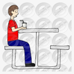 Picnic Table Clipart Illustration Png - Illustration #3978745