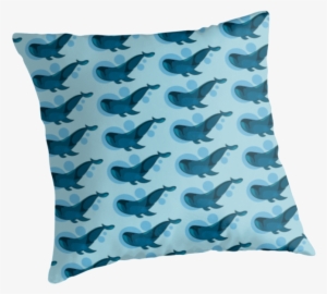 Blue Bubble Whale By Eugeniaart - Cushion #3978950